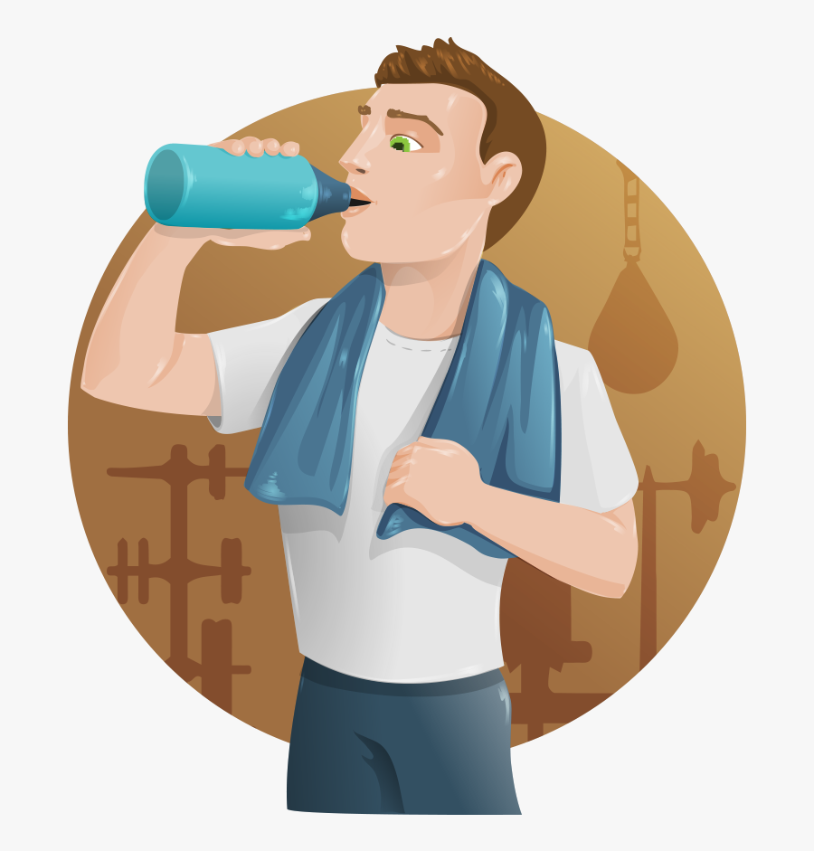 Drinking Water Vector Png, Transparent Clipart