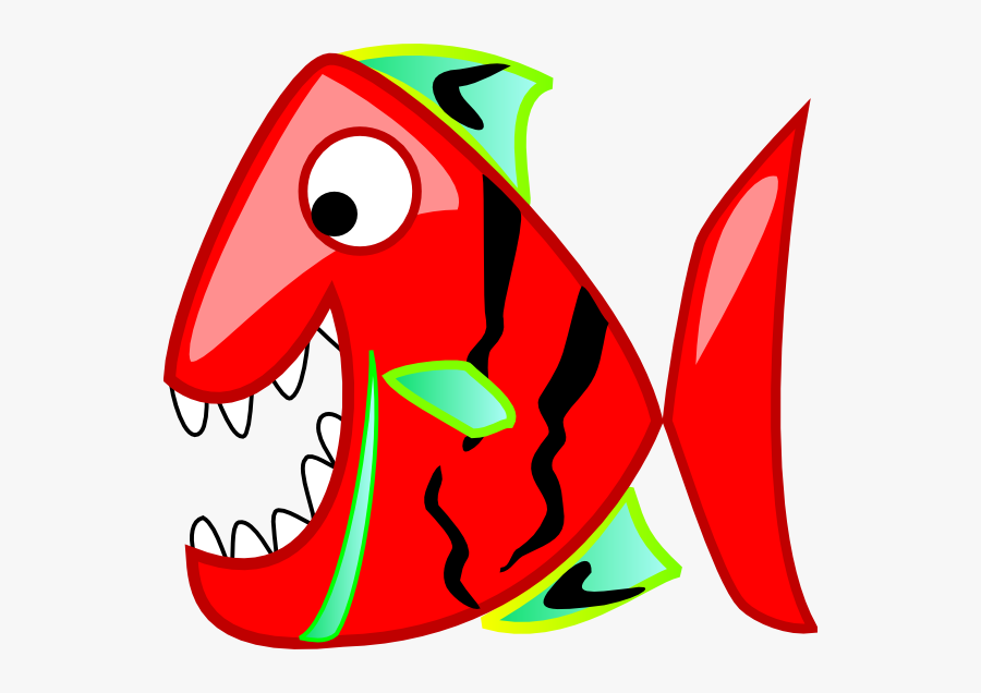 Red Fish Cartoon, Transparent Clipart
