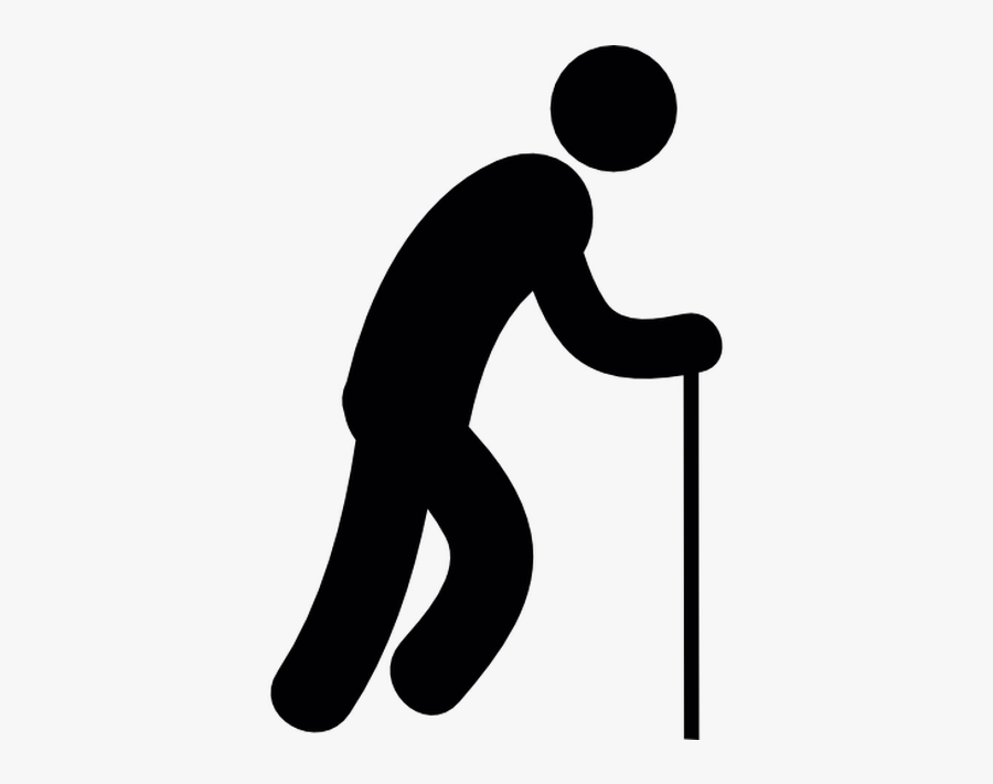 Old Age Stick Figure Computer Icons Walking Stick Person - Stickman With Walking Stick, Transparent Clipart