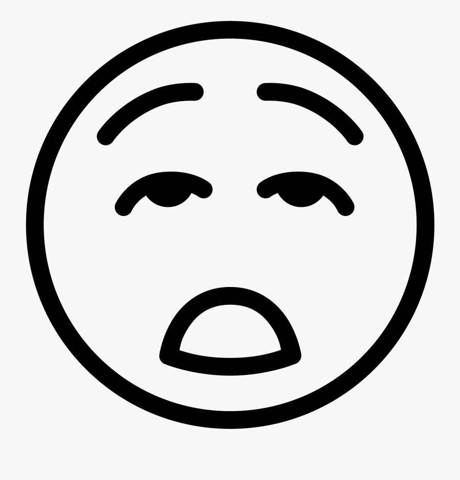 Bored Emoji Black And White Clipart , Png Download - Bored Png , Free ...