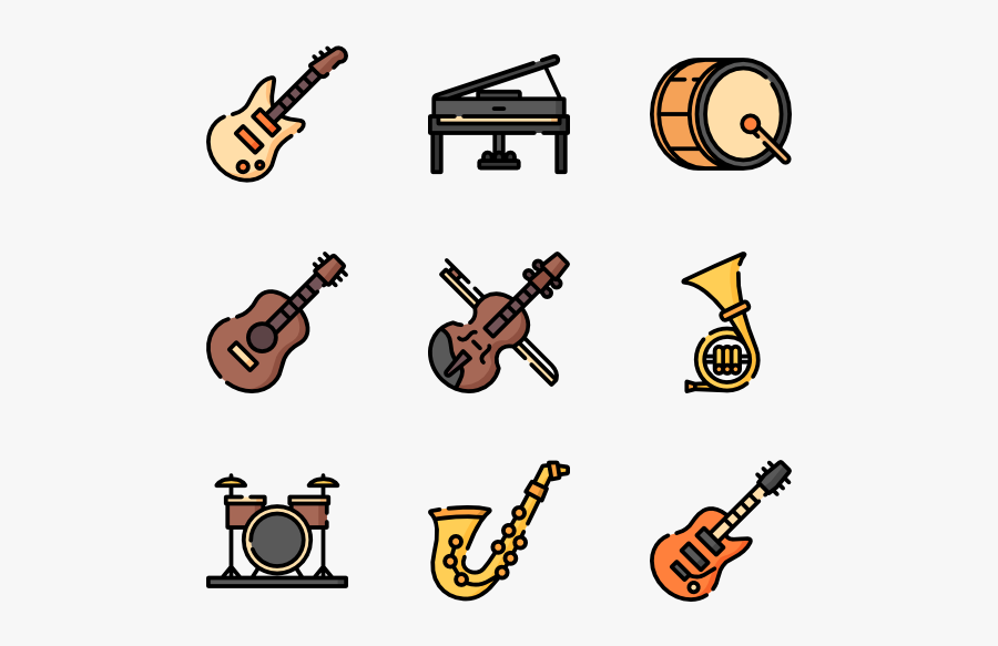 Music Instruments - Music Instruments Transparent Icon, Transparent Clipart