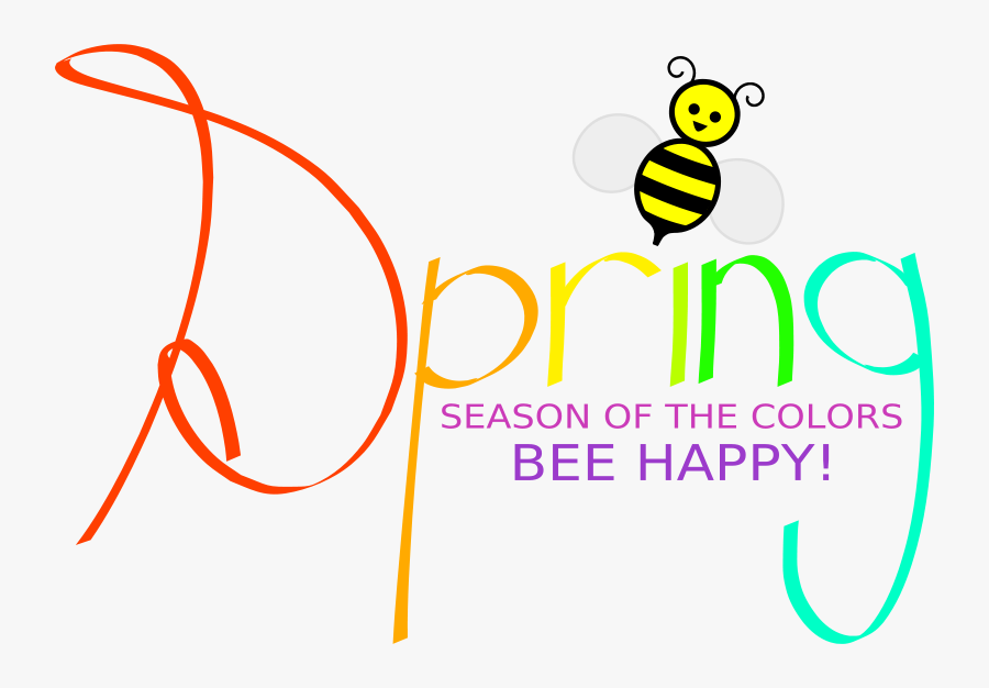 Spring With Bee - Spring Season Spring Clip Art Free, Transparent Clipart