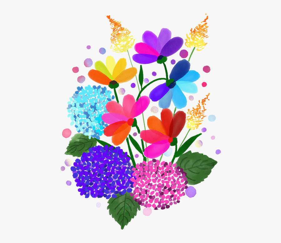 Spring Watercolour Flowers Floral Nature Watercolor - Illustration, Transparent Clipart