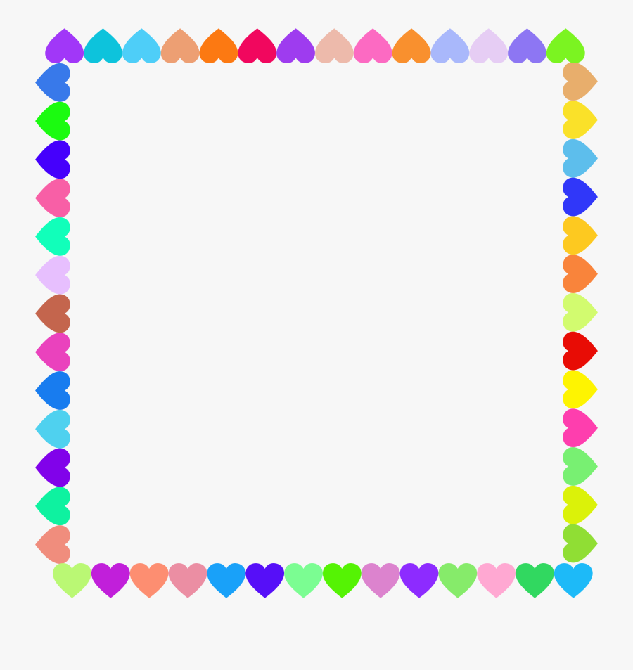 Transparent Hearts Frame Png - Easter Egg Border Clipart , Free ...