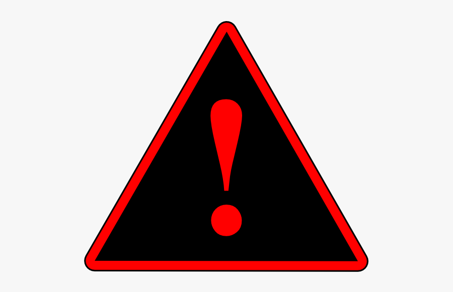 Red Black Red Warning 1 Clip Art At Clker - Red And Black Warning Sign, Transparent Clipart