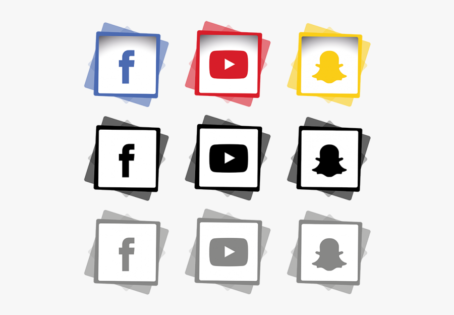 Hexagon Clipart Linked - Social Media Bar Png, Transparent Clipart