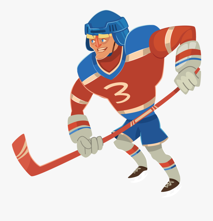 Clip Art Ice Drawing Transprent Png - Ice Hockey Player Drawing, Transparent Clipart
