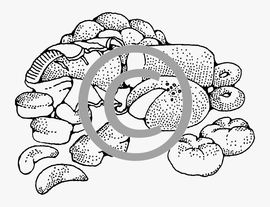 Baked Goods Black And White, Transparent Clipart