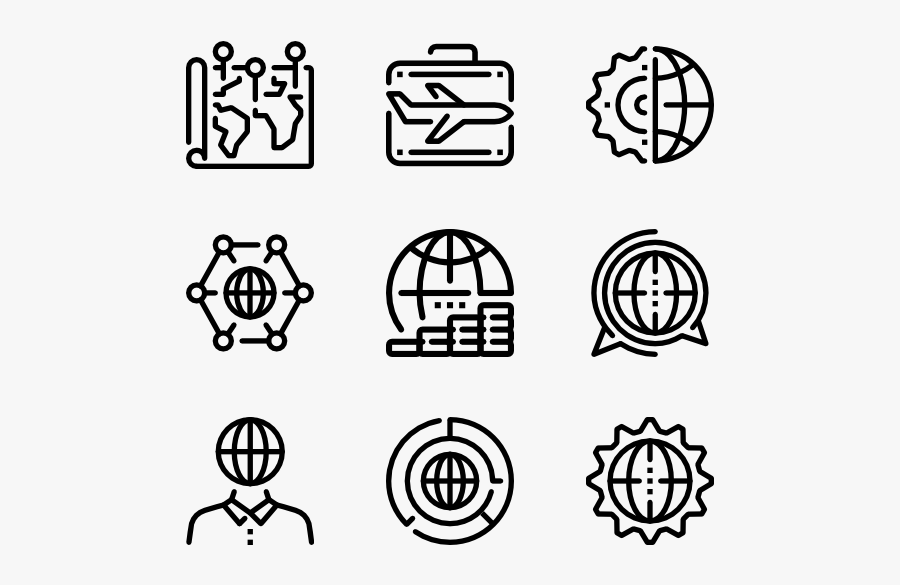 Global Business - Surf Icons, Transparent Clipart