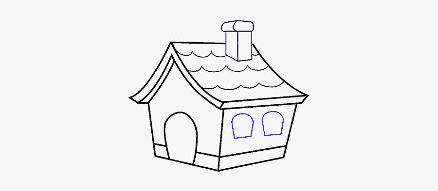 Barn Clipart Easy Draw - Draw A Cartoon House, Transparent Clipart