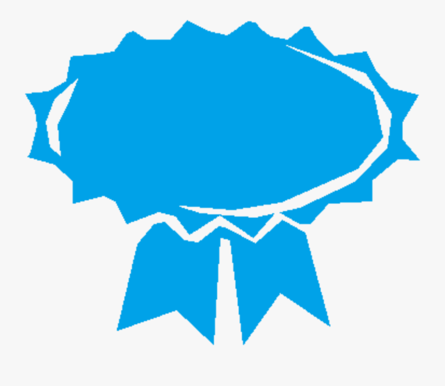 Blue,leaf,area - Blue Award Ribbon Transparent, Transparent Clipart