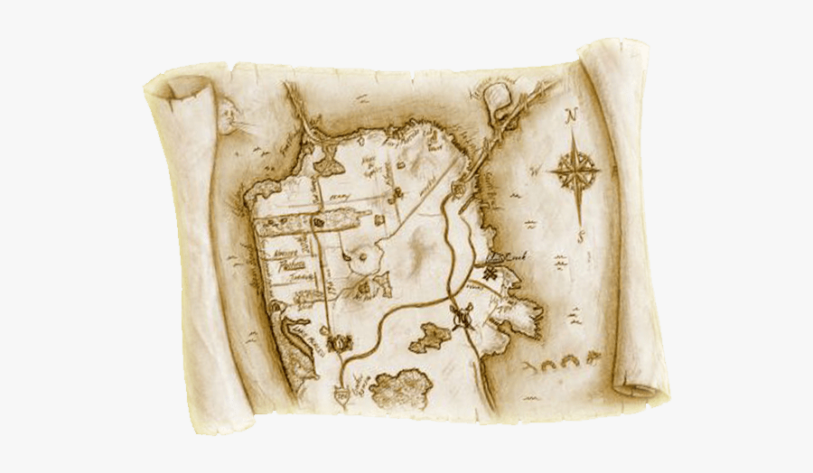 Old Treasure Map - San Francisco Treasure Map, Transparent Clipart