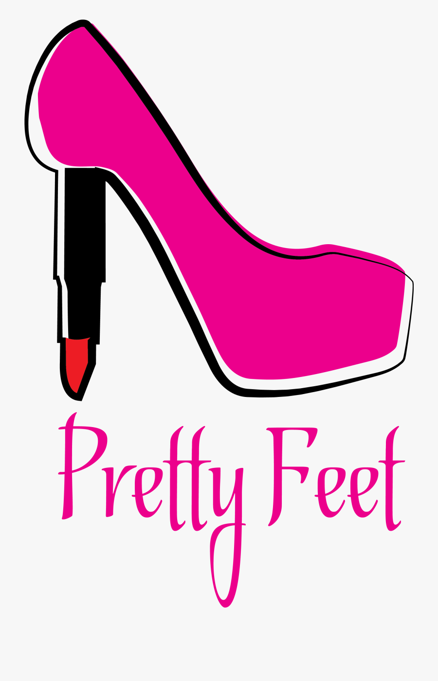 Heels Clipart Purse - Logo For Pretty Feet, Transparent Clipart