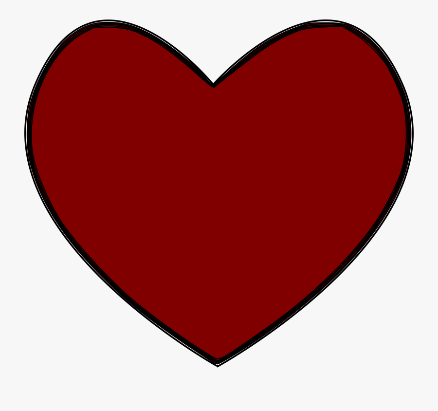 Heart - Maroon Heart Clipart, Transparent Clipart