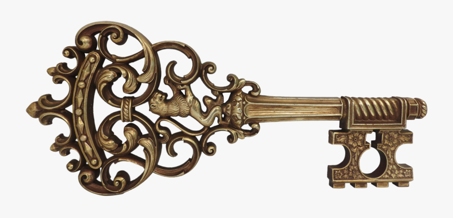 Transparent Fancy Skeleton Key Clipart - Antique Key Png , Free