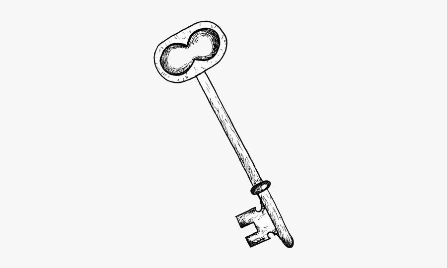 Clip Art Skeleton Keys Drawings - Key Drawing, Transparent Clipart