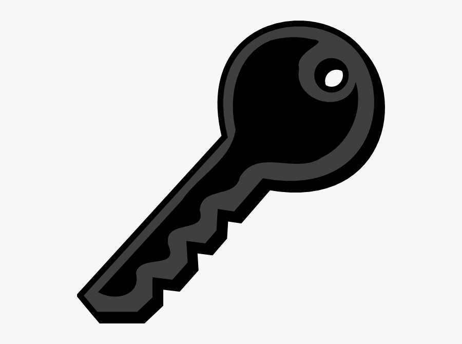 Black Key Clip Art At Clker - Black Key Cartoon, Transparent Clipart