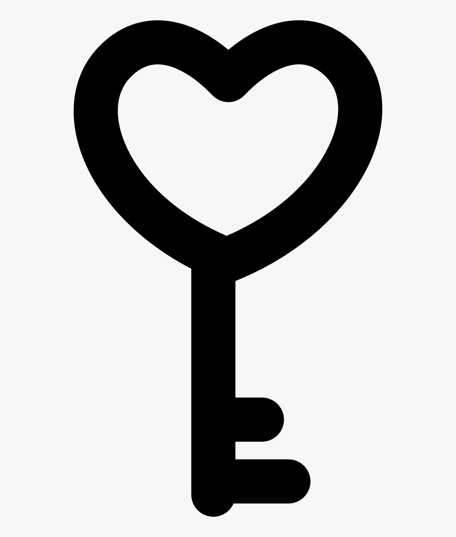 Transparent Heart Skeleton Key Clipart - Llaves De Corazon Dibujos, Transparent Clipart