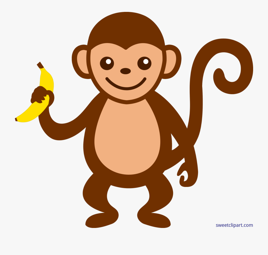 Clip Art With Banana Clip Art - Monkey Clipart, Transparent Clipart