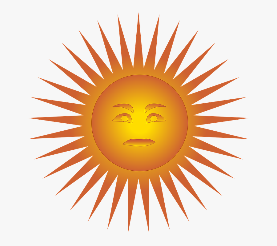 Sun Angry Face Made Red Heat Solar Explosion - Mpeb, Transparent Clipart