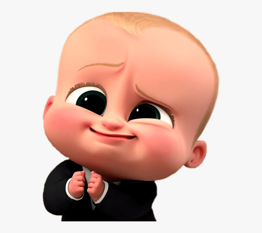 Boss Baby Cute Face, Transparent Clipart