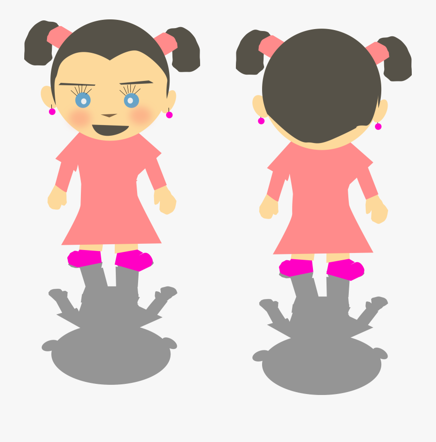 Little Kid Girl Cartoon Clip Art Free Vector - Girl Cartoon, Transparent Clipart