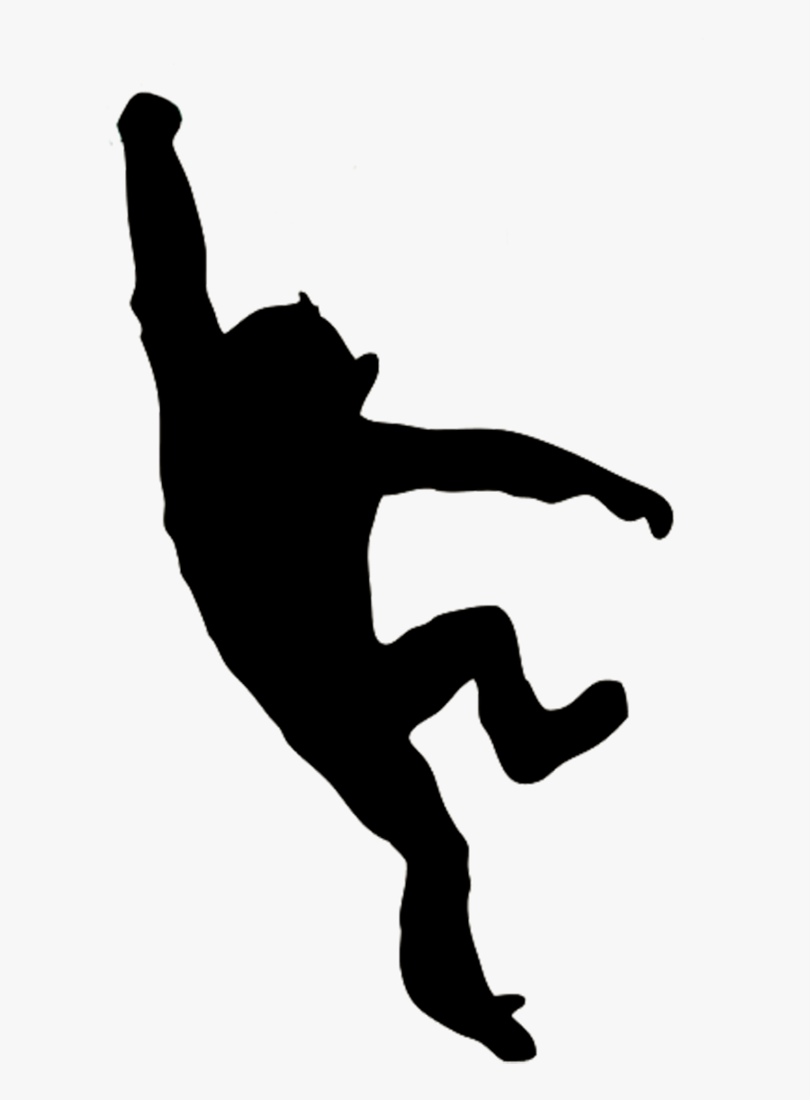 Swinging Monkey Silhouette, Transparent Clipart