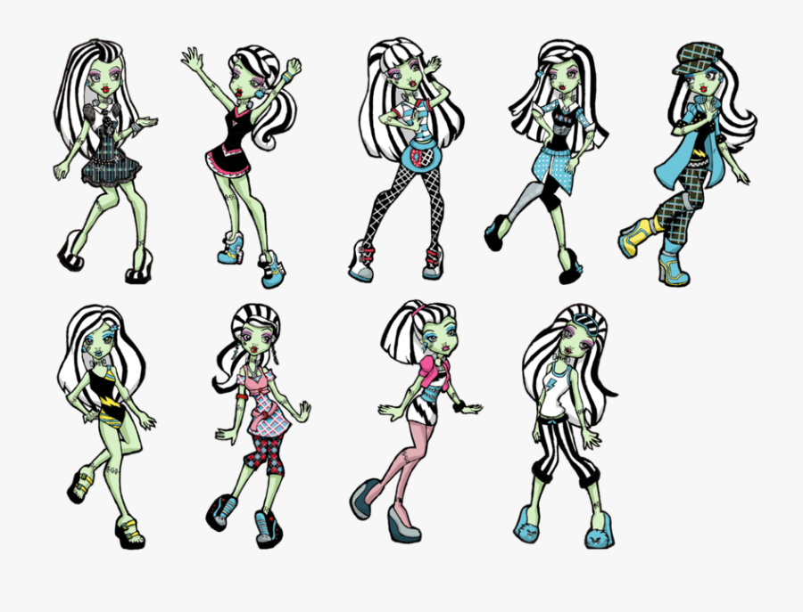 Clipart Freeuse Library Subject Drawing Rainy Day - Monster High Frankie Stein Outfits, Transparent Clipart