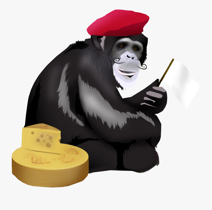 Ape Clipart Semblance - French Surrender Monkey, Transparent Clipart