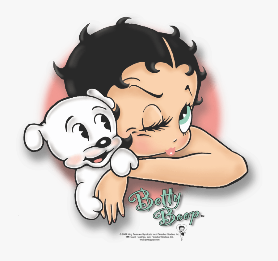 Betty Boop And Dog, Transparent Clipart