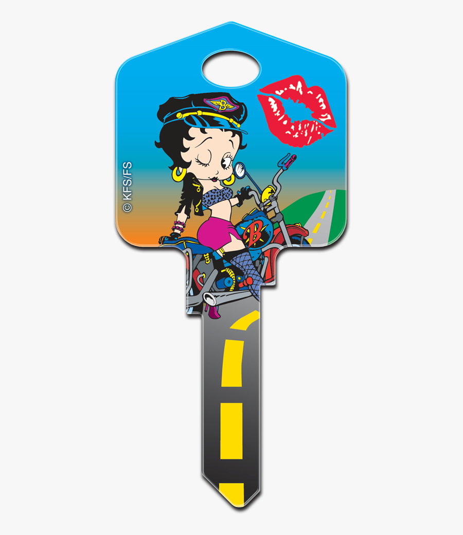 B01 - Biker Betty - Betty Boop Keys, Transparent Clipart