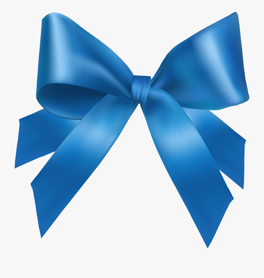 Ribbon Blue Png Png Free Download - Transparent Background Blue Bow