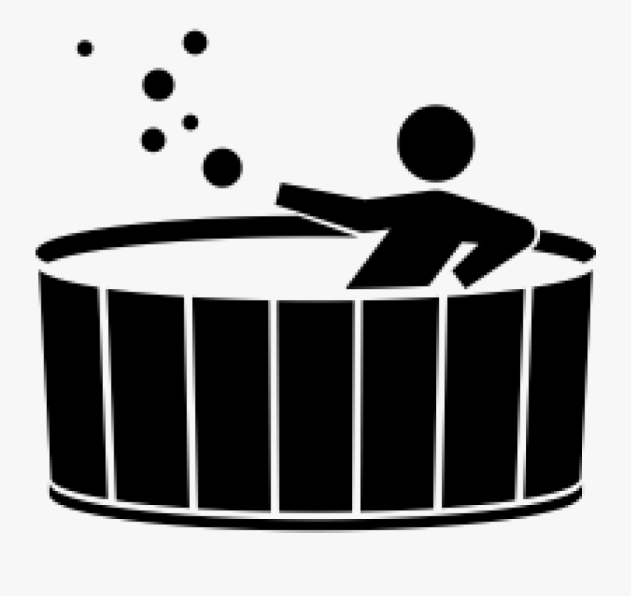 Jacuzzi / Spa - Hot Tub Clip Art Black And White, Transparent Clipart