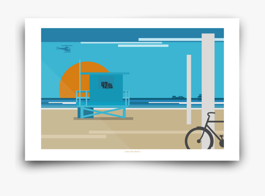 Transparent Lifeguard Clipart - Manhattan Beach Lifeguard Tower Sticker, Transparent Clipart