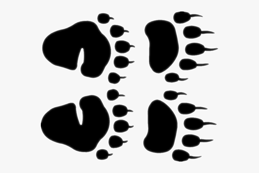 Tracks And Prints - Bear Footprint, Transparent Clipart