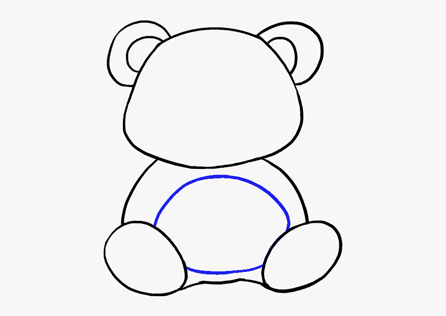 Clip Art How To Draw A Bear Paw - Draw A Baby Panda, Transparent Clipart