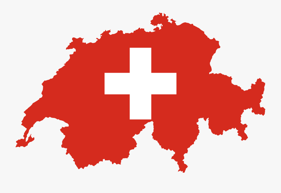 American Red Cross,symbol,cross - Switzerland Map With Flag, Transparent Clipart