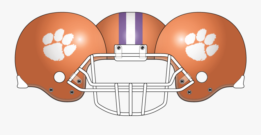 Clemson Orange Helmet - Clemson Tiger Paw, Transparent Clipart
