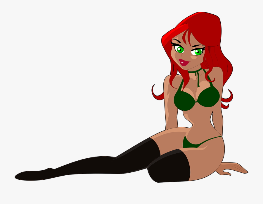 Transparent Pin Up Clipart - Bikini Girl Clip Art, Transparent Clipart