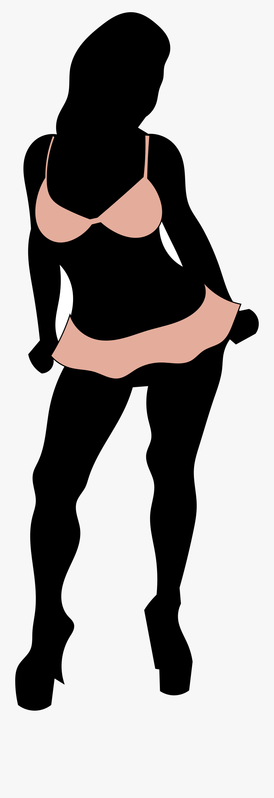 Silueta De Mujer En Bikini, Transparent Clipart