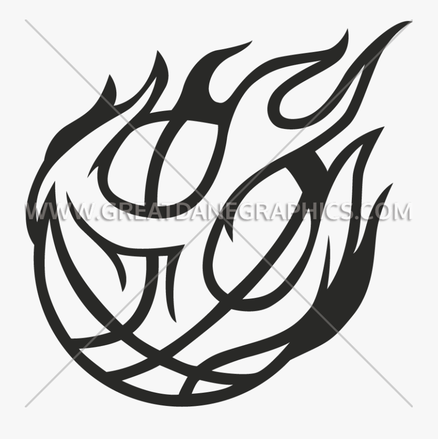 Clip Art Line Art Basketball - Easy Drawing Of A Basketball, Transparent Clipart