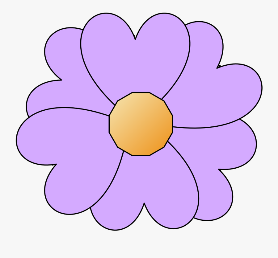 Simple Purple Flower - Flor Animada Morada Png, Transparent Clipart