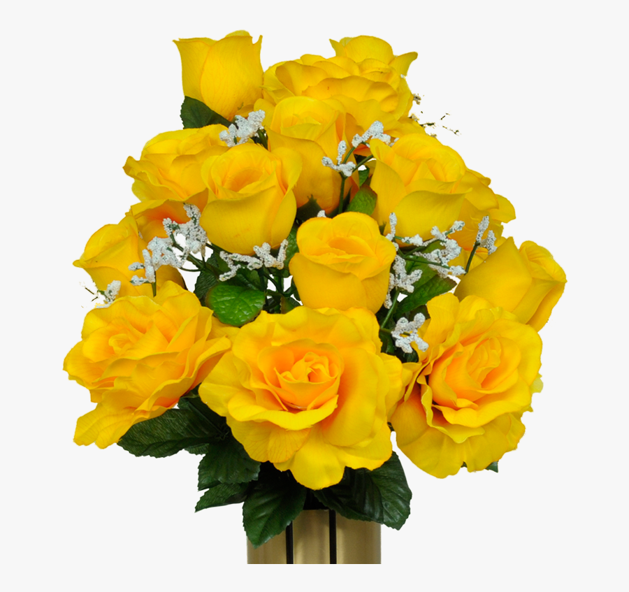 Yellow Rose Flower Free Png Transparent Images Free - Yellow Roses With A Heart, Transparent Clipart
