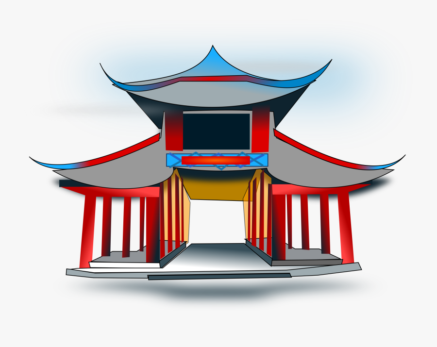Chinese Architecture Chinese New Year 2 12 Year Of - Chinese Temple Clipart, Transparent Clipart