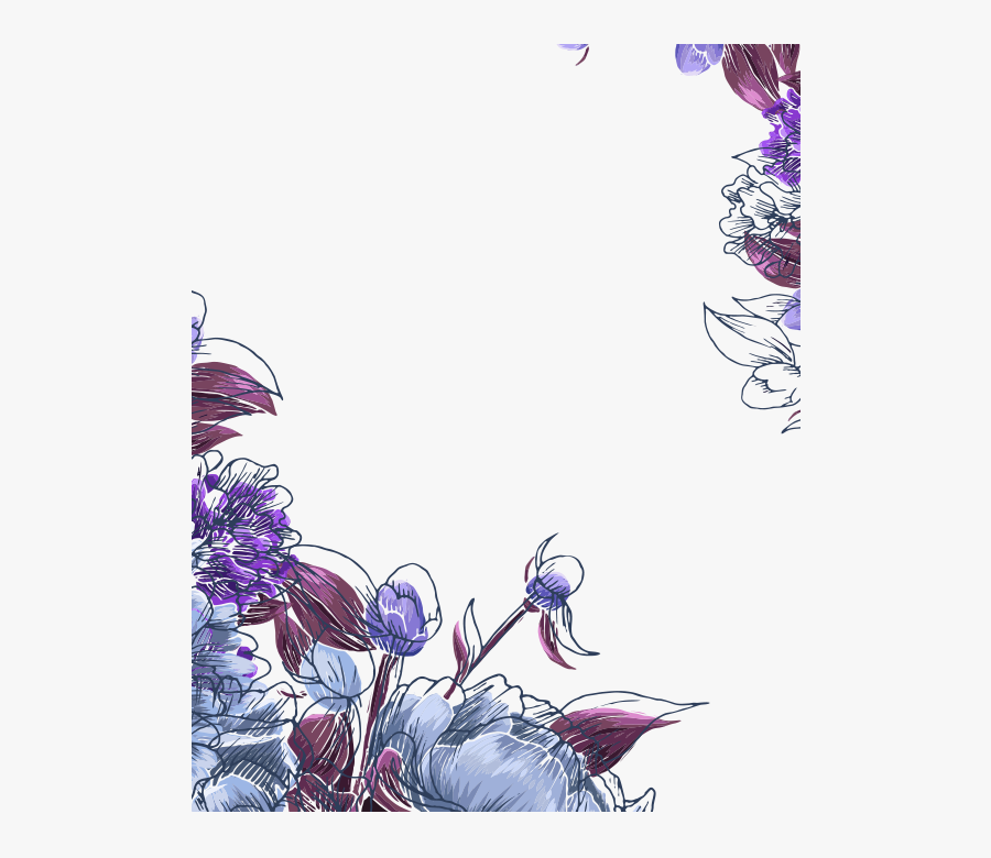 Clip Art Invitation Floral Design Birthday - Purple Floral Border Png, Transparent Clipart