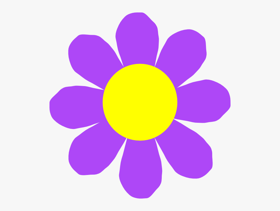 Yellow And Purple Flower Clipart, Transparent Clipart