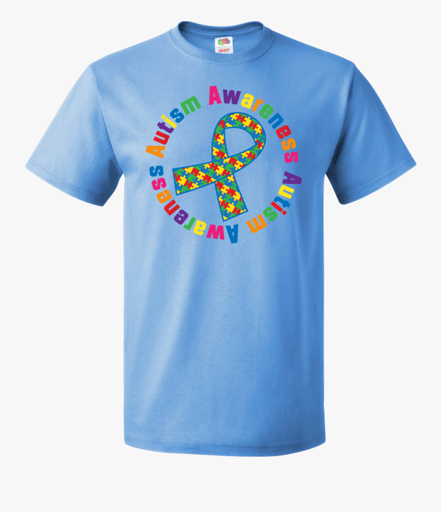 Autism Awareness Ribbon Shirt Columbia Blue Jpg Autism, Transparent Clipart