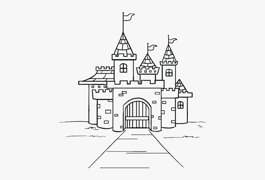 Collection Of Free Disneyland - Cartoon Castle Drawing, Transparent Clipart