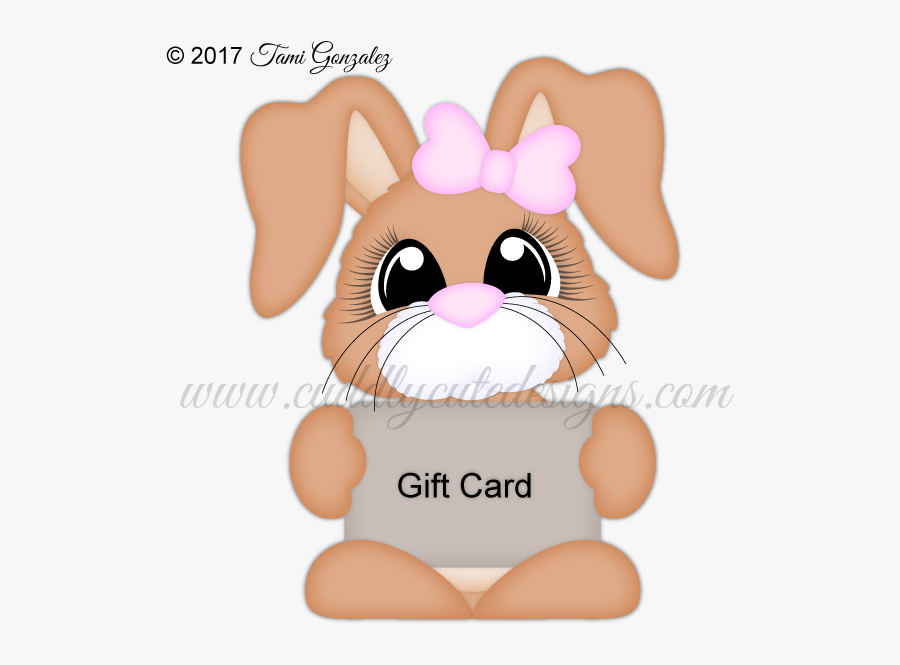 Bunny Gift Card Holder - Cartoon, Transparent Clipart