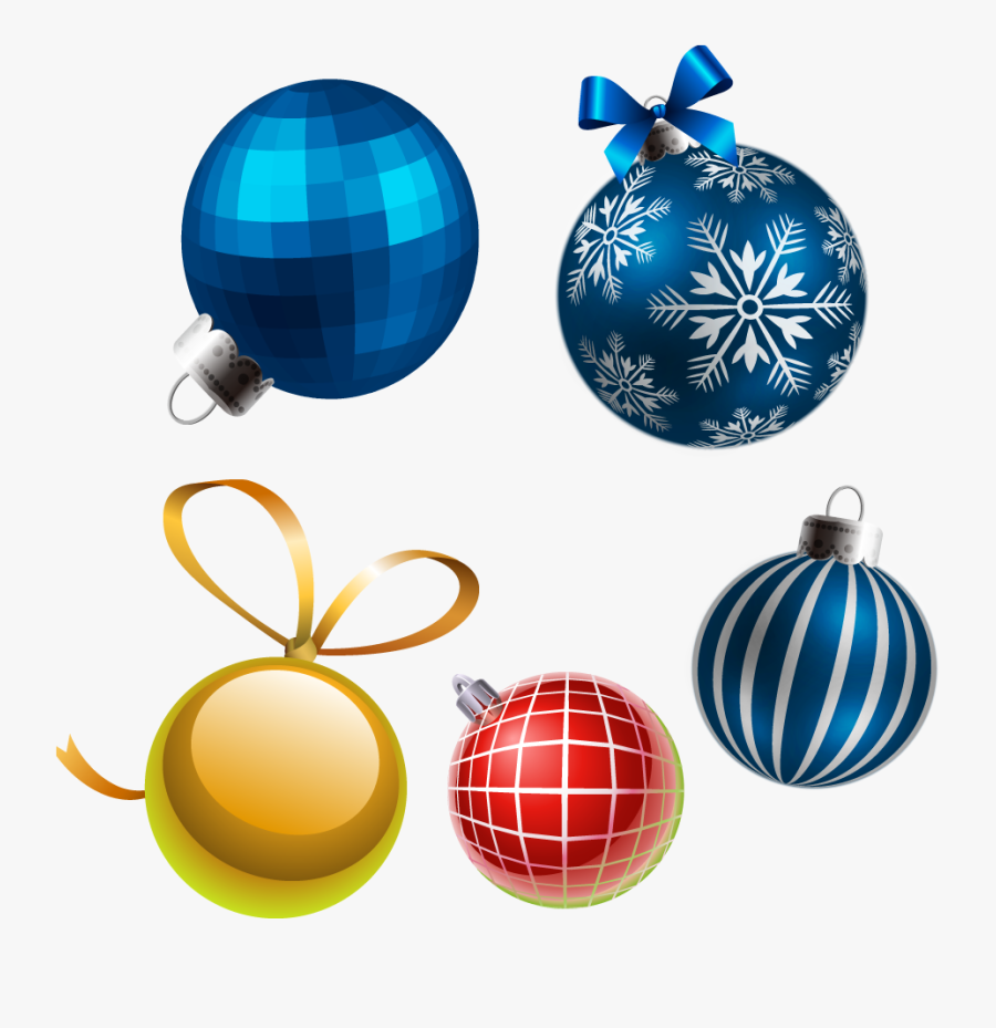 Decoration Lights Balls Ornament Christmas Free Frame - Bolas De Navidad Azules, Transparent Clipart